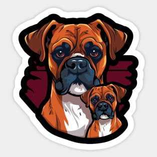 Boxer Fathers Day Sticker